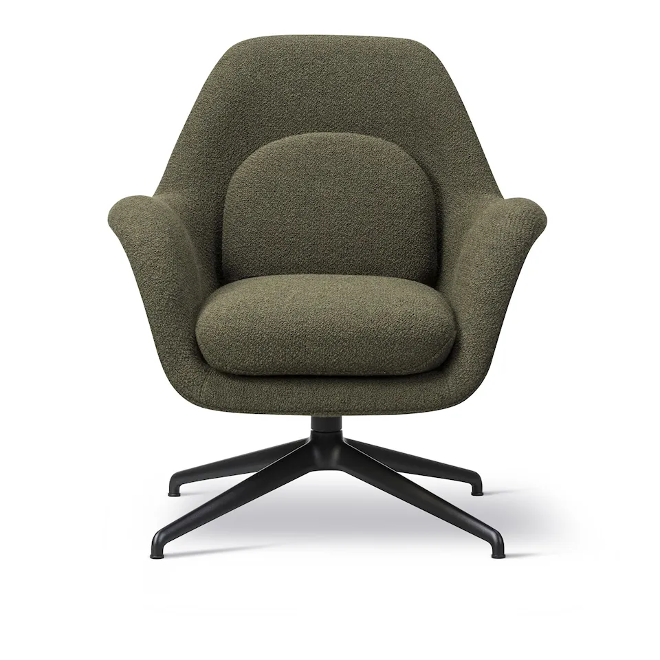 Swoon Petit Swivel Lounge Chair Black