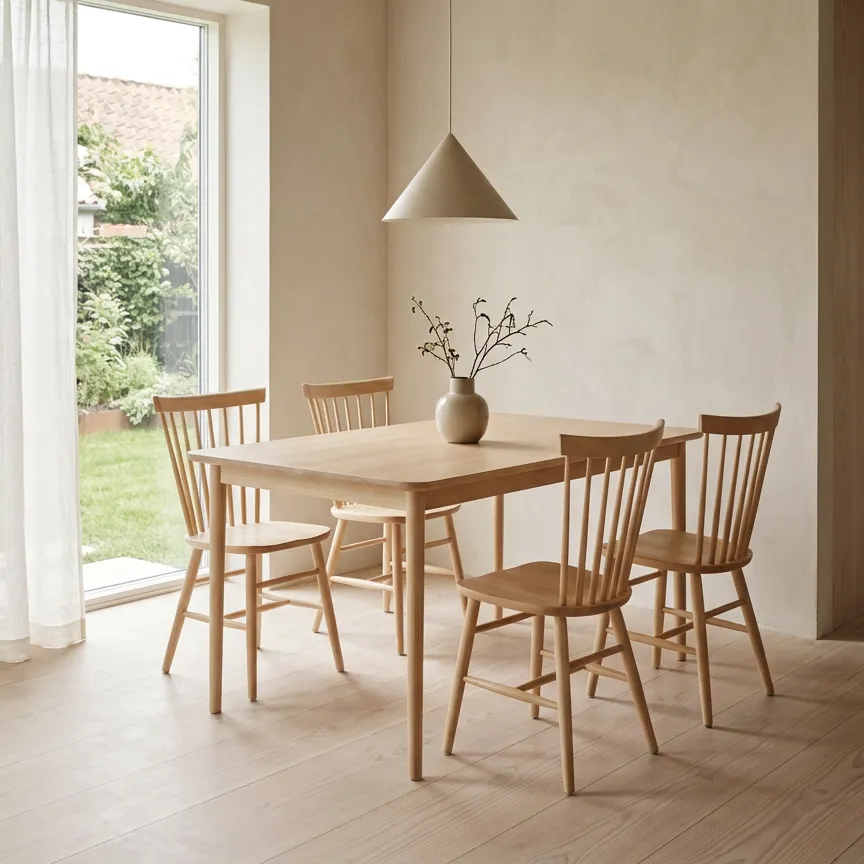 Florida Dining Group 4 Wicker Chairs & Dining Table 90 x 140 cm - 4