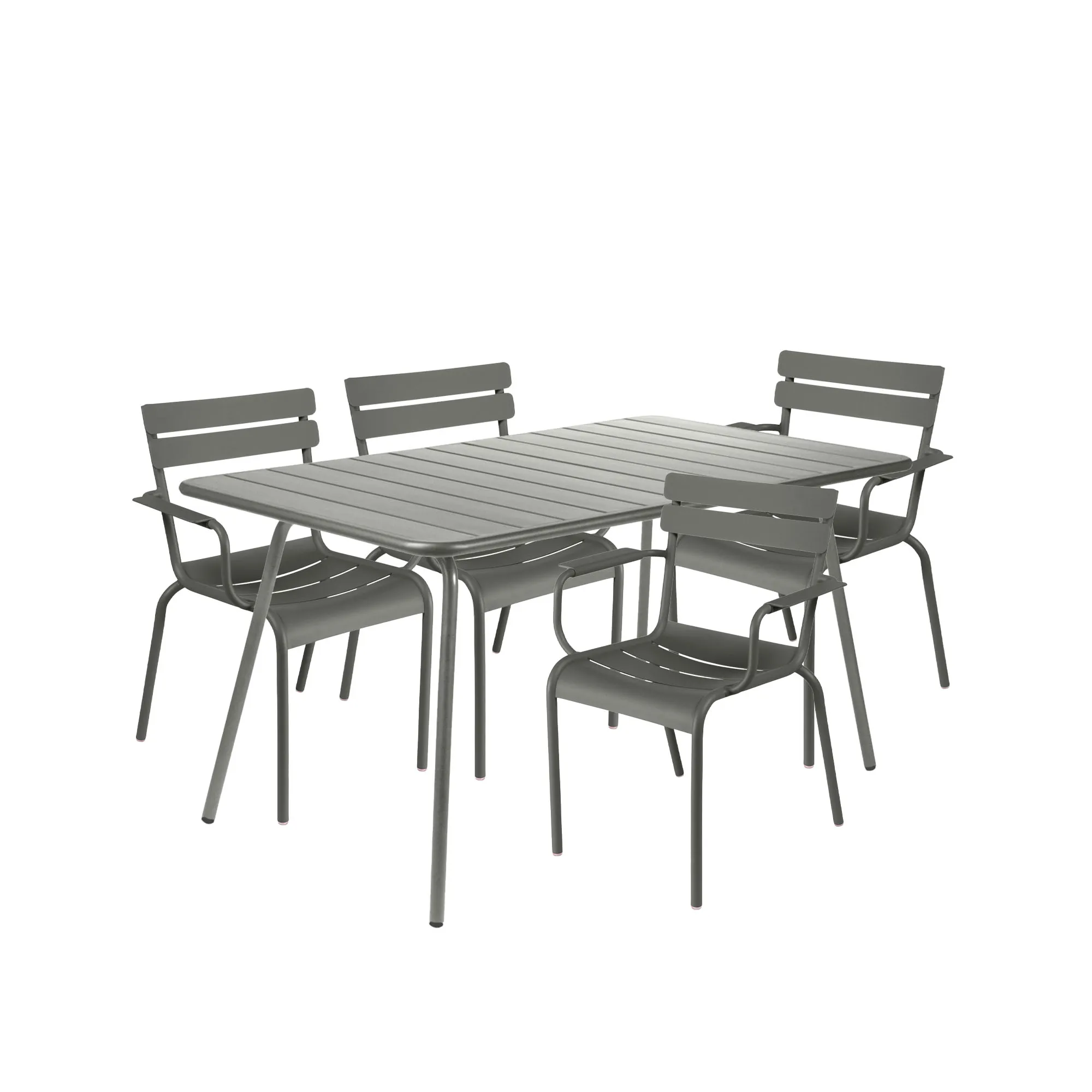 Luxembourg eetgroep tafel & 4 armstoelen - 1