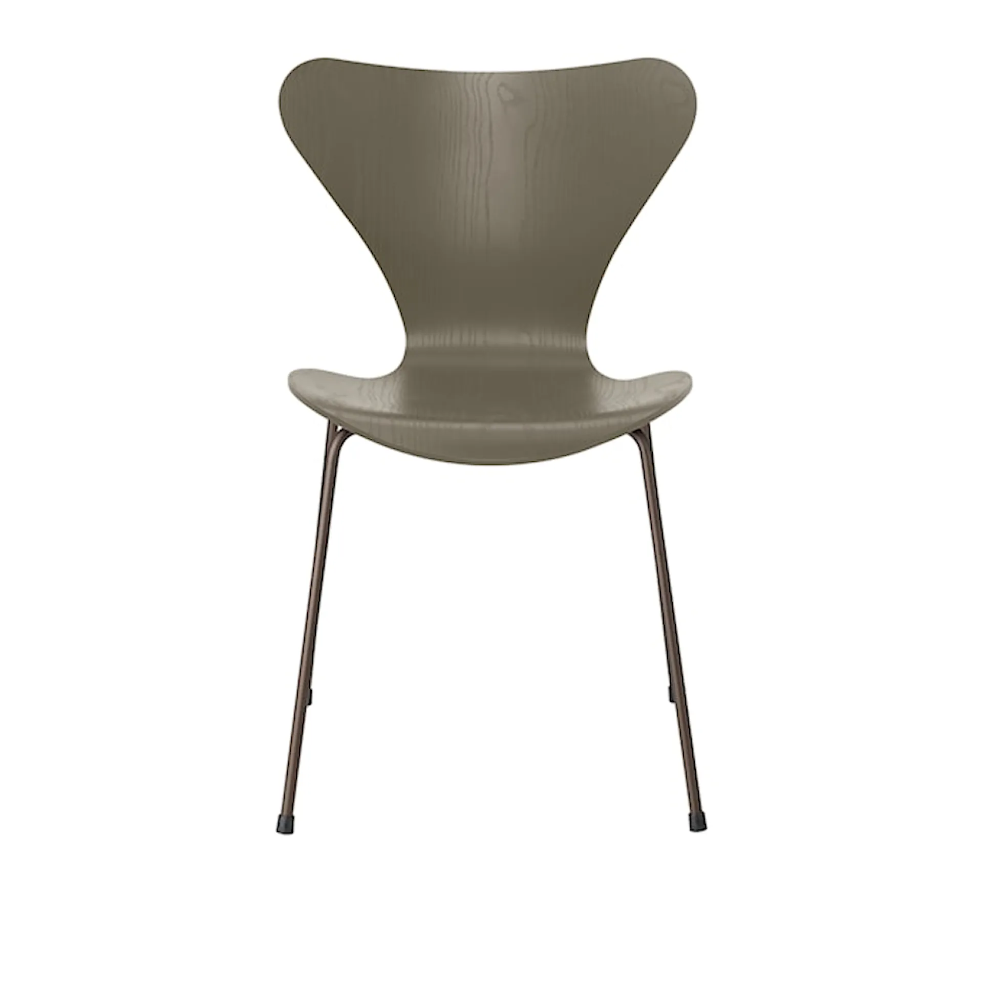 Series 7 chair 3107 colored ash veneer steel frame brown bronze - Fritz Hansen - Arne Jacobsen - NO GA