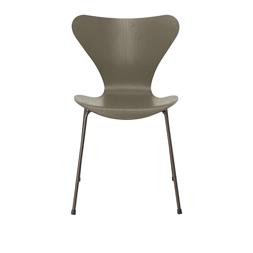 Series 7 chair 3107 colored ash veneer steel frame brown bronze