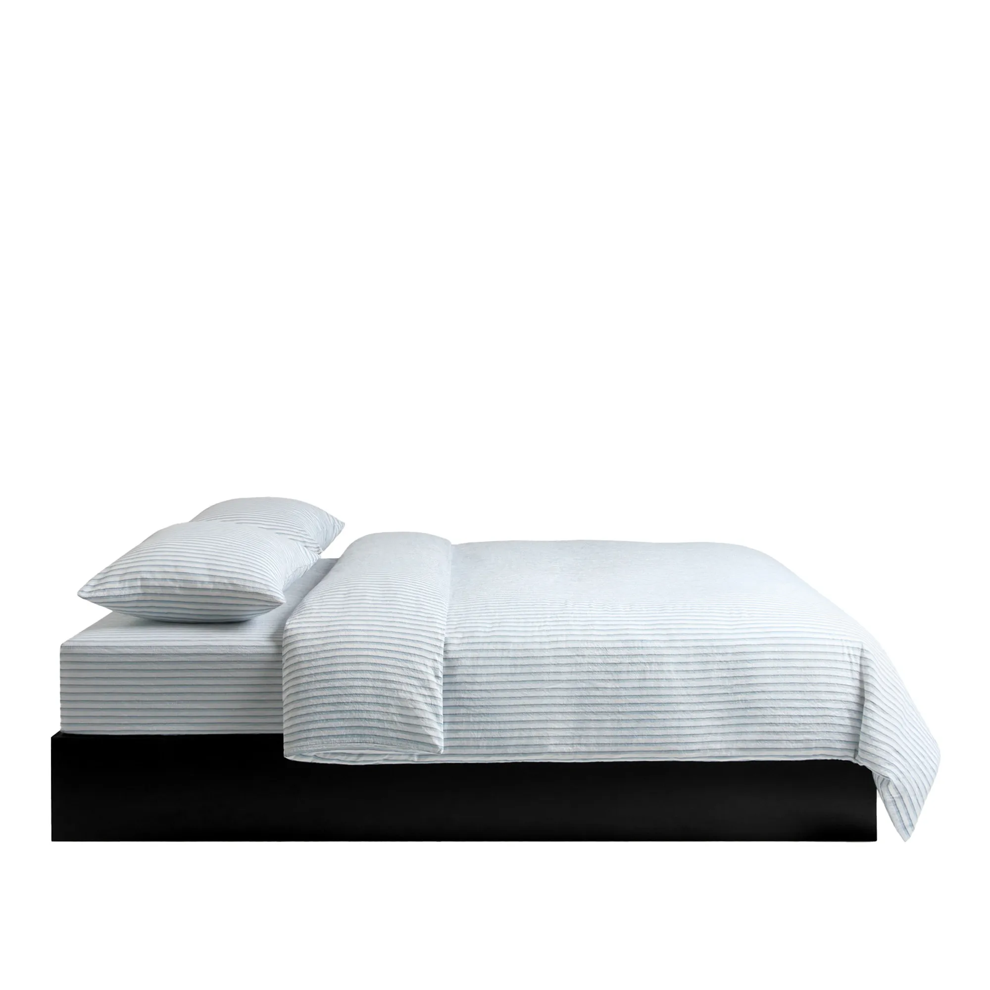 Linen Blend Stripes Bedding Set - 1
