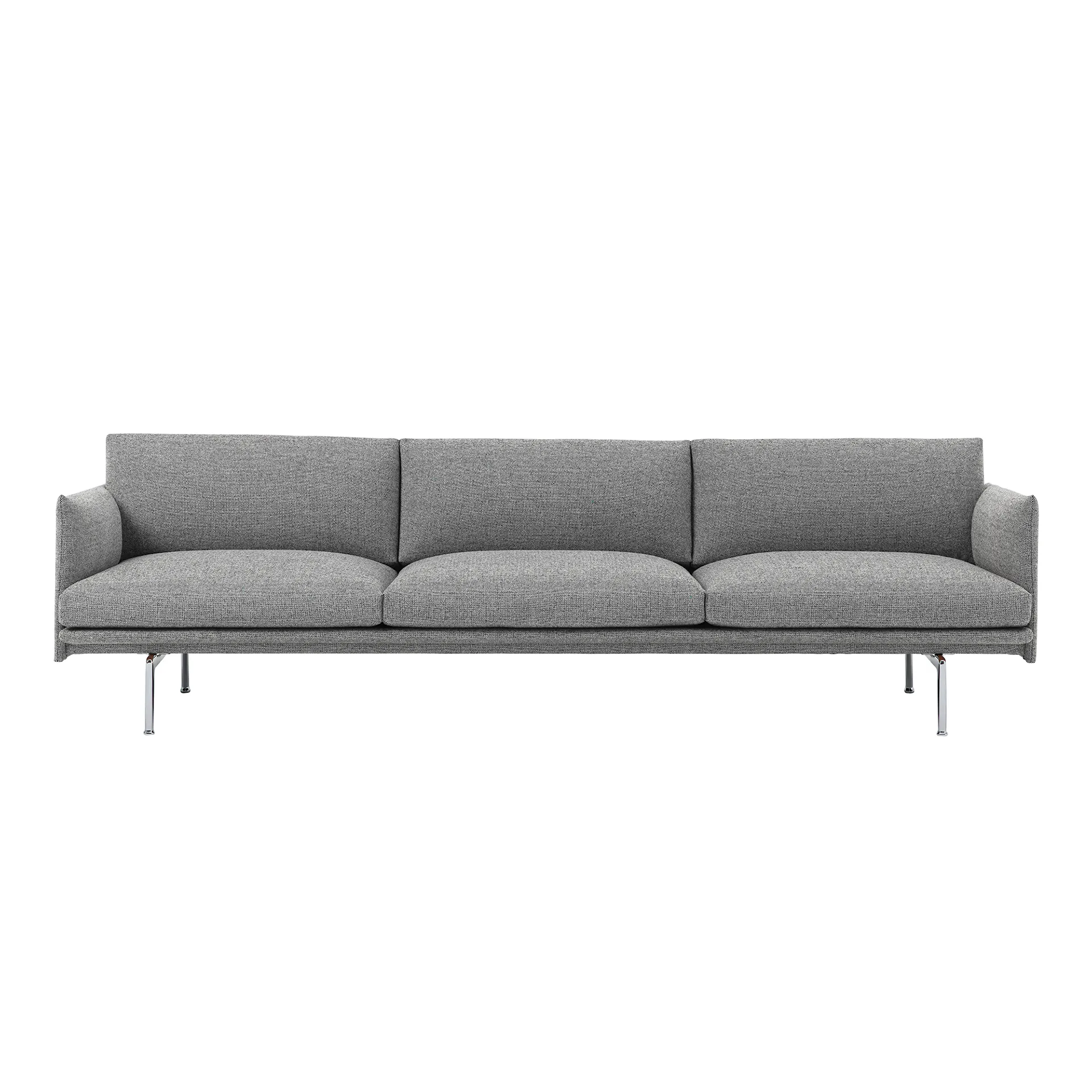 Outline 3 1/2-Seater / Polished Aluminium Base - Muuto - NO GA