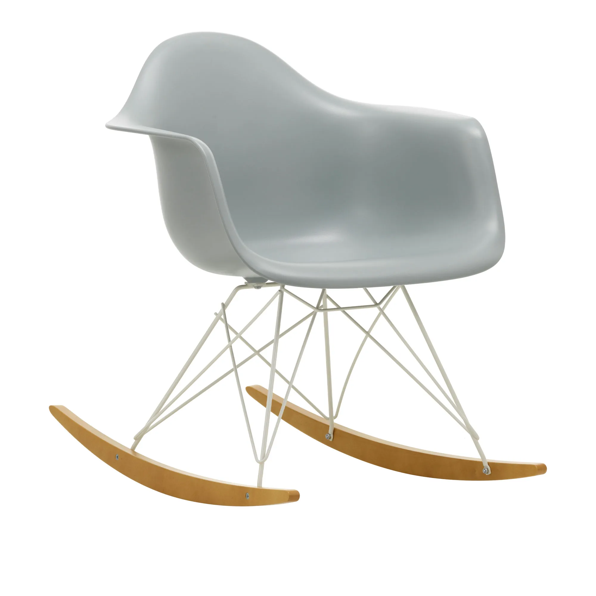 Eames RE Plastic Armchair RAR White/Golden Maple - 1