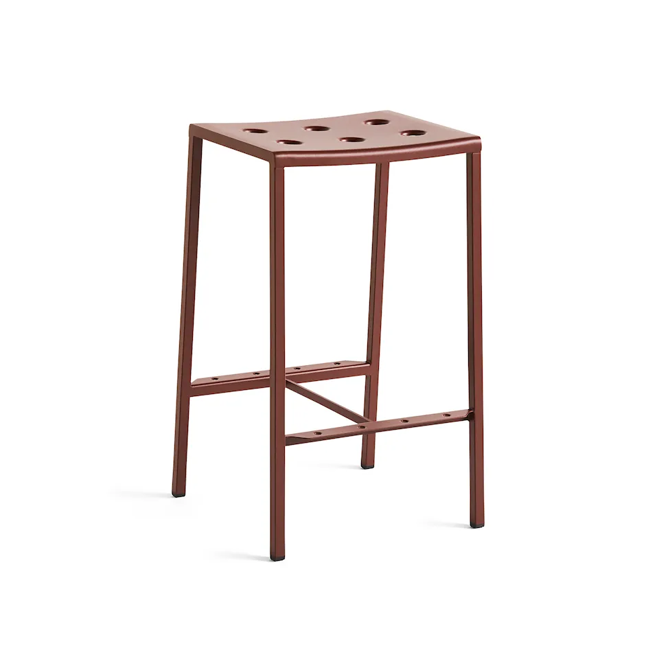 Balcony Bar Stool Low H65 / Iron Red