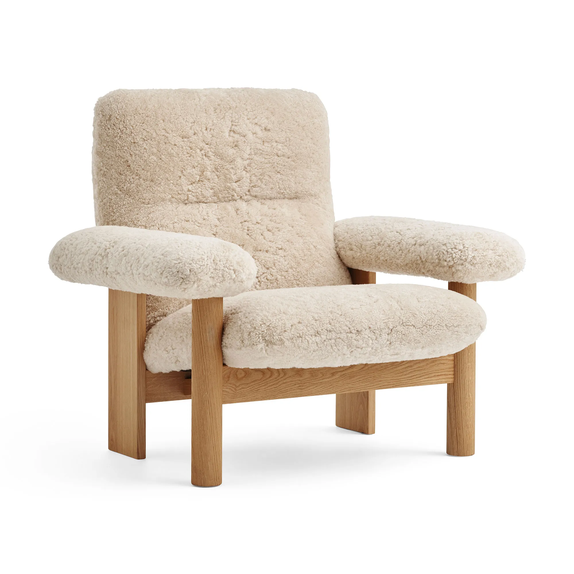 Brasilia Lounge Chair Natural Oak - 1