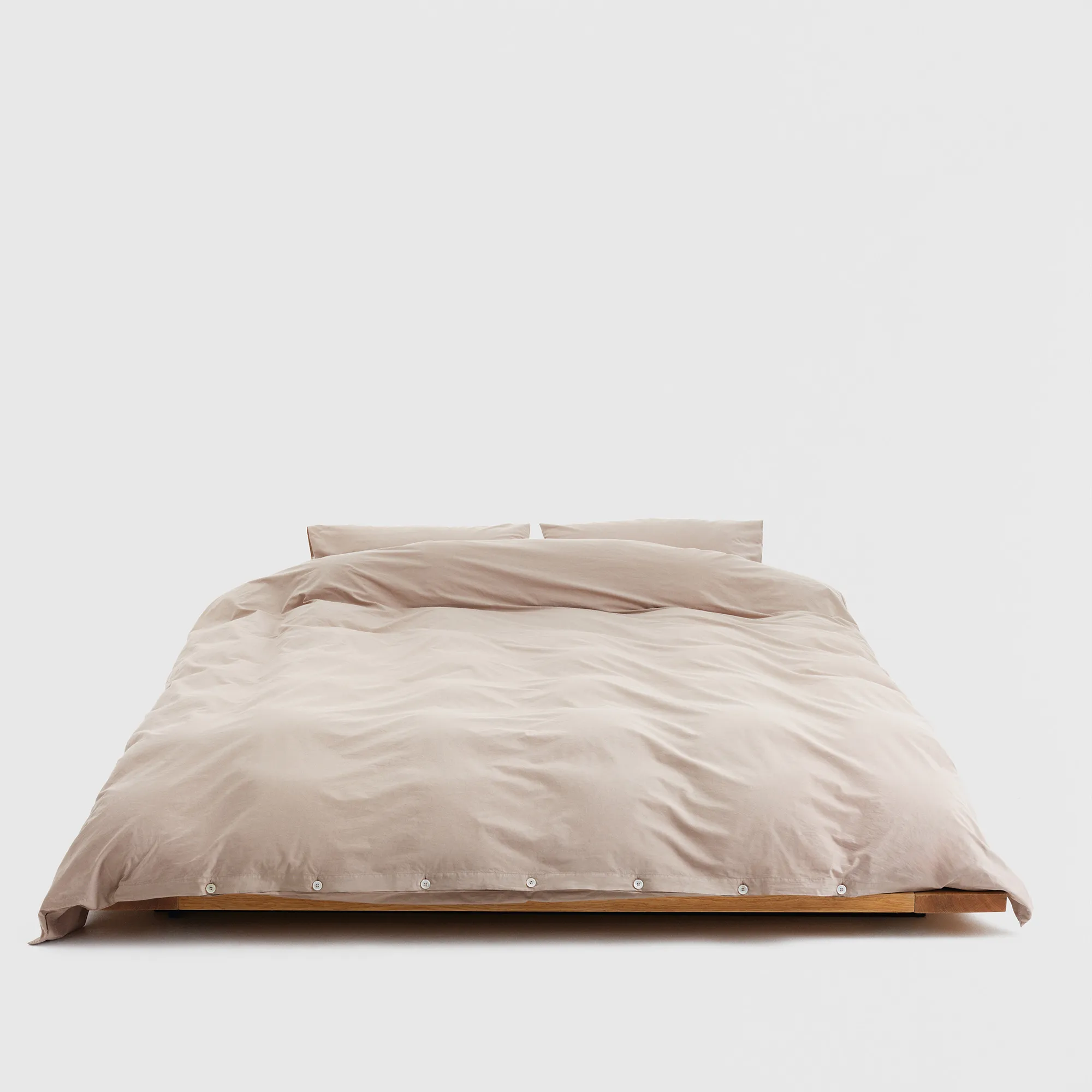 Percale Solid Clay Duvet Cover - 3
