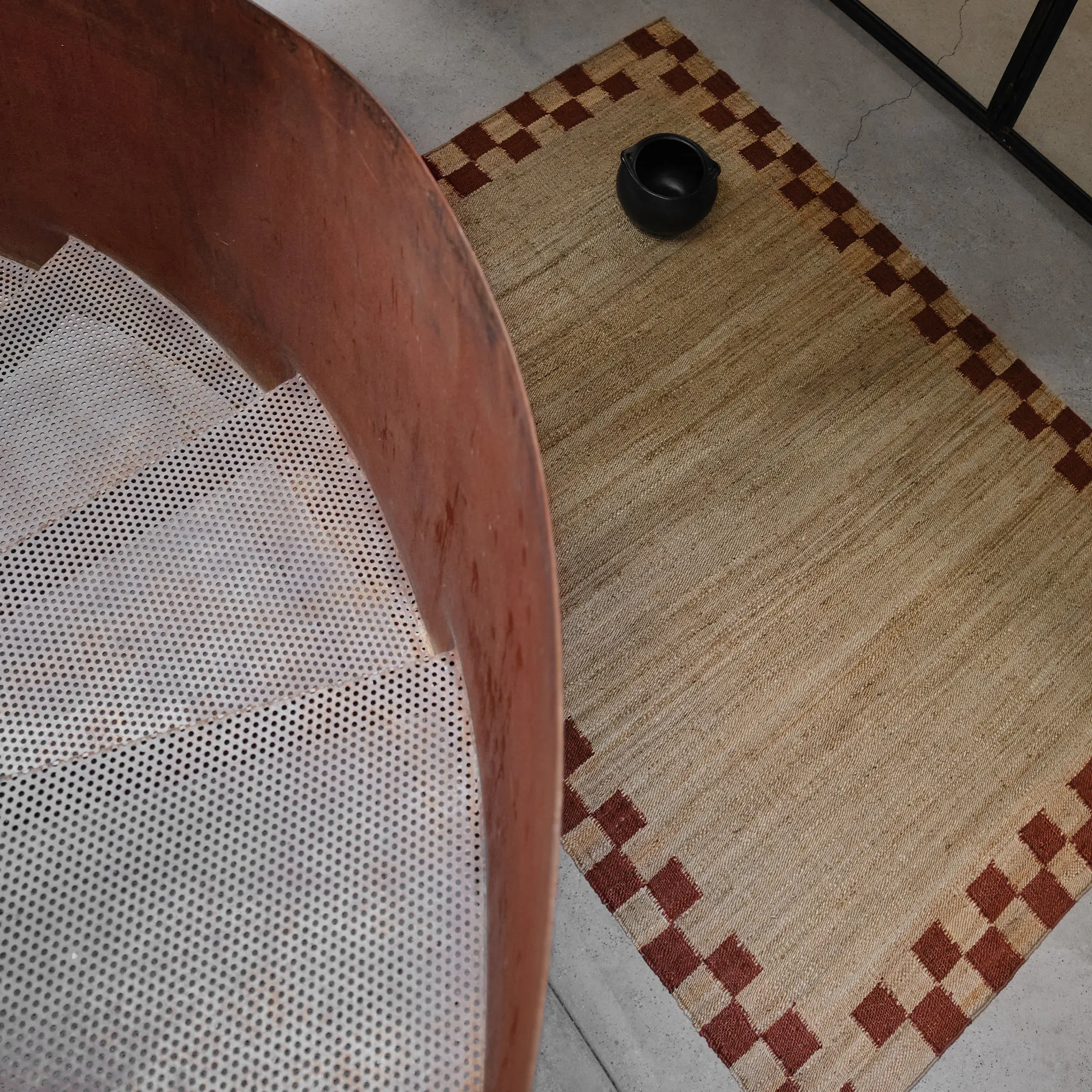 Jute Border Red Rug - 10