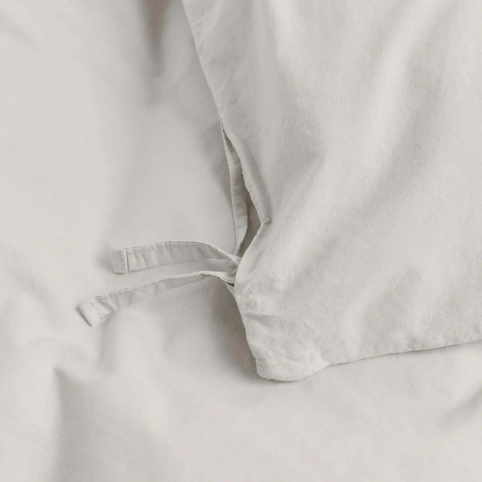 Percale Solid Soft Grey dekbedovertrek - 3