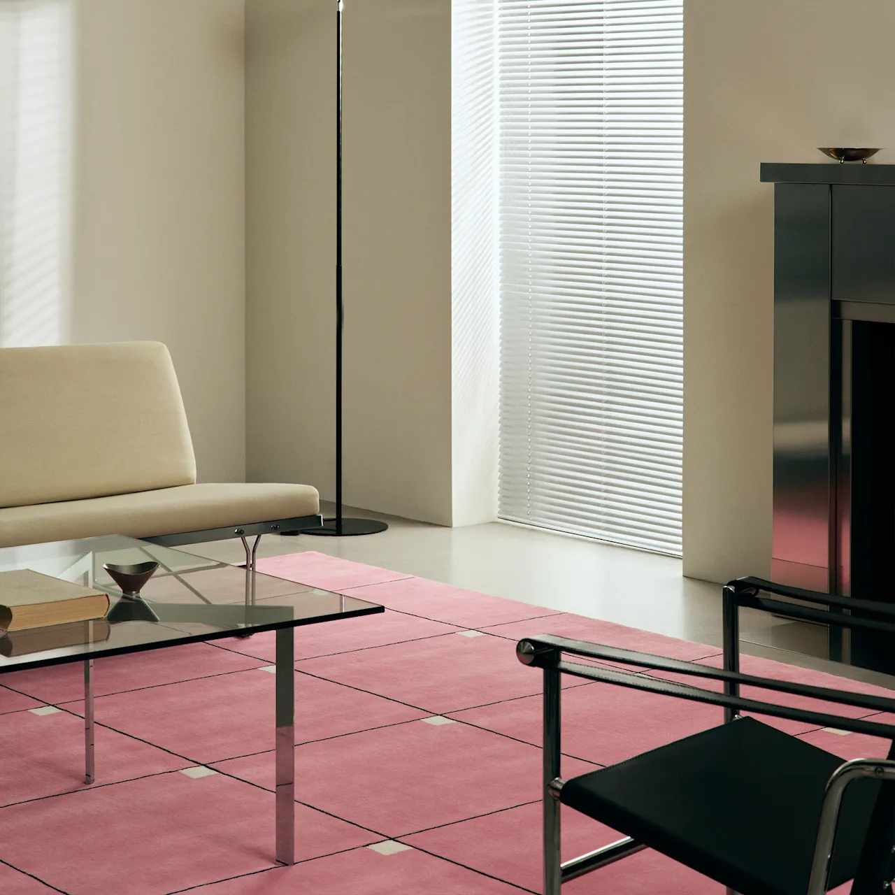 Modern Pink Wool Rug