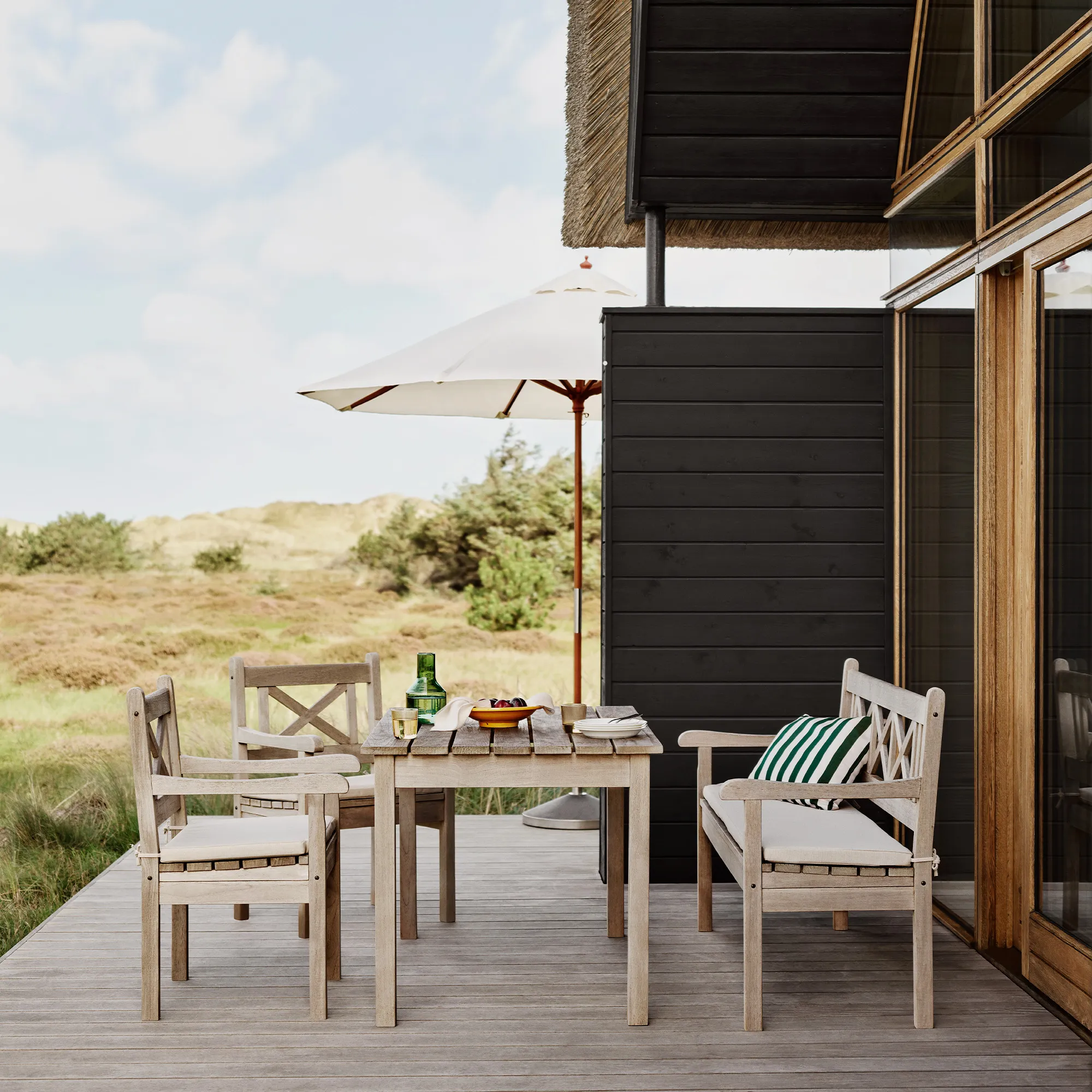 Skagen pehmustettu puutarhapenkki - 2