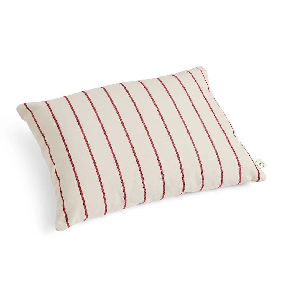 Outdoor Market Cushion 45 x 35 Beige with red stripe