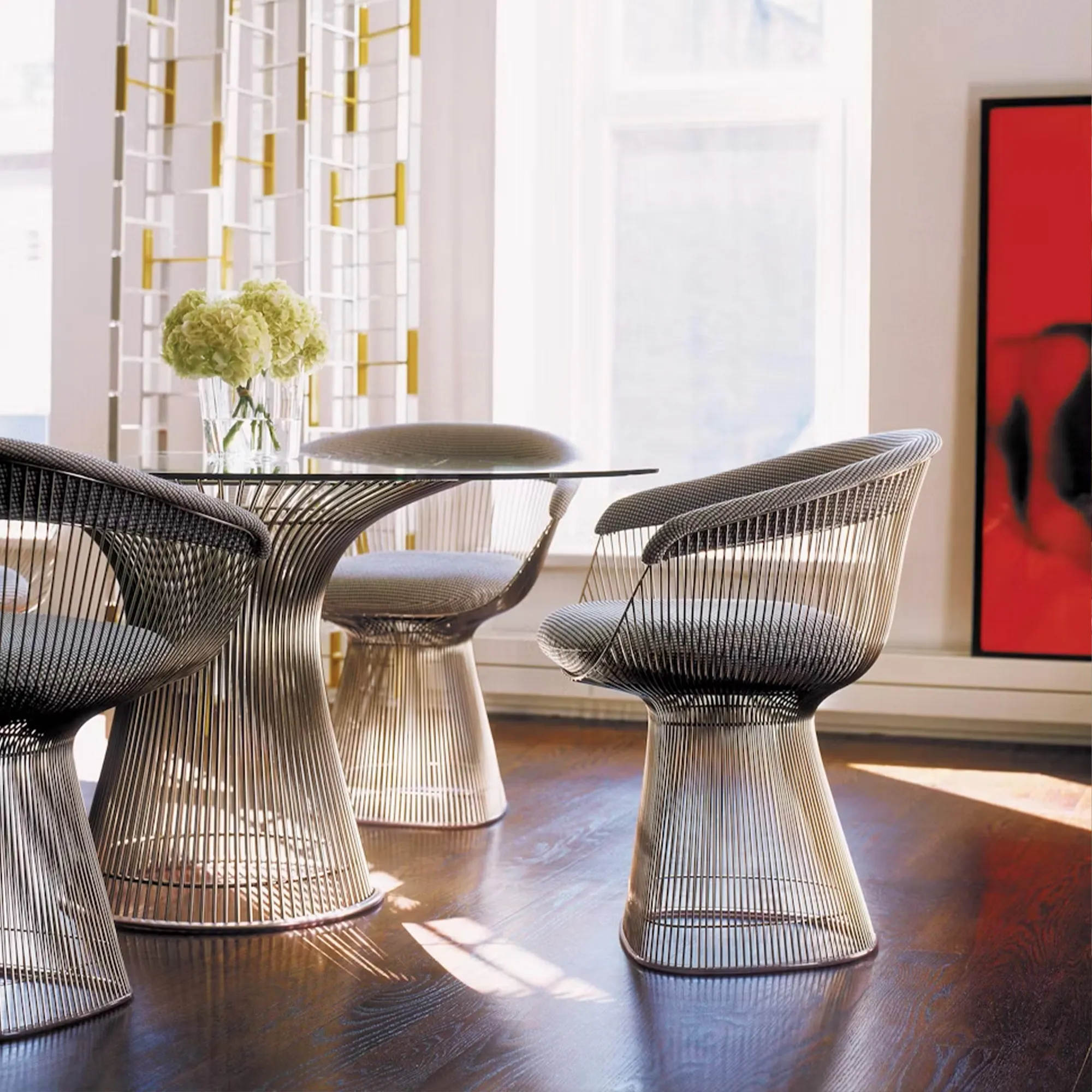 Platner Round Dining Table Polished Nickel - 4