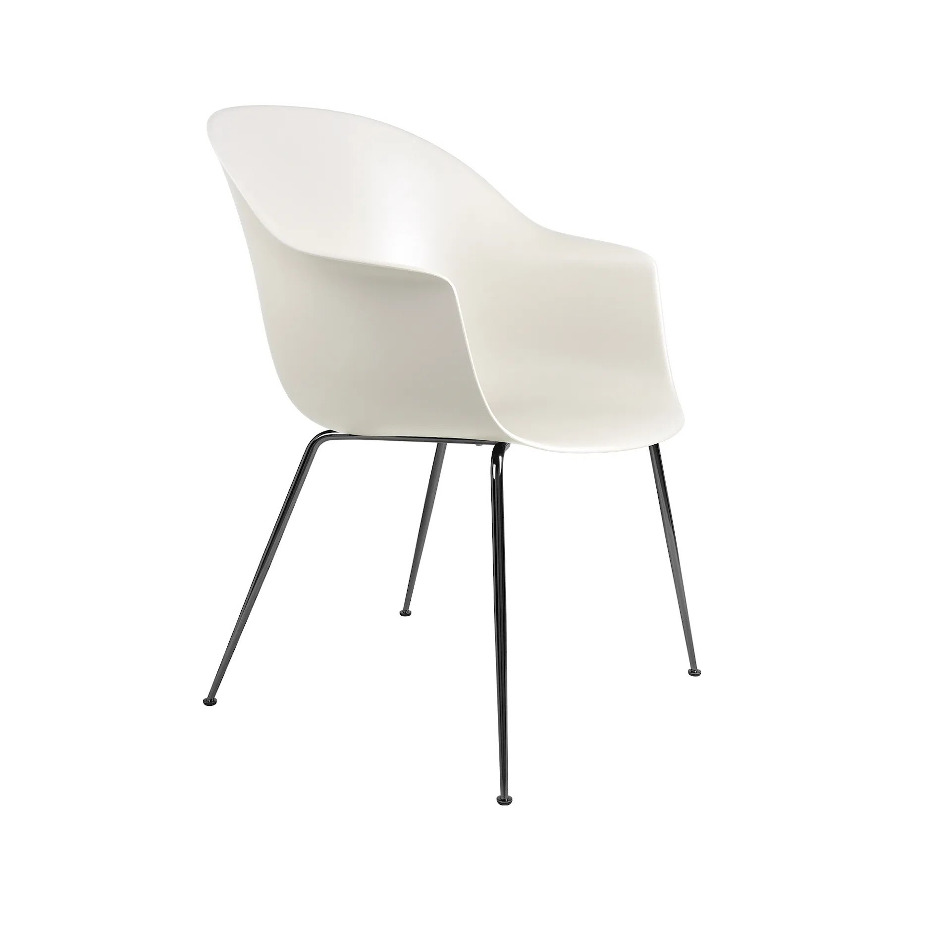 Bat Dining Chair Alabaster White - Un-upholstered - Gubi - GamFratesi - NO GA