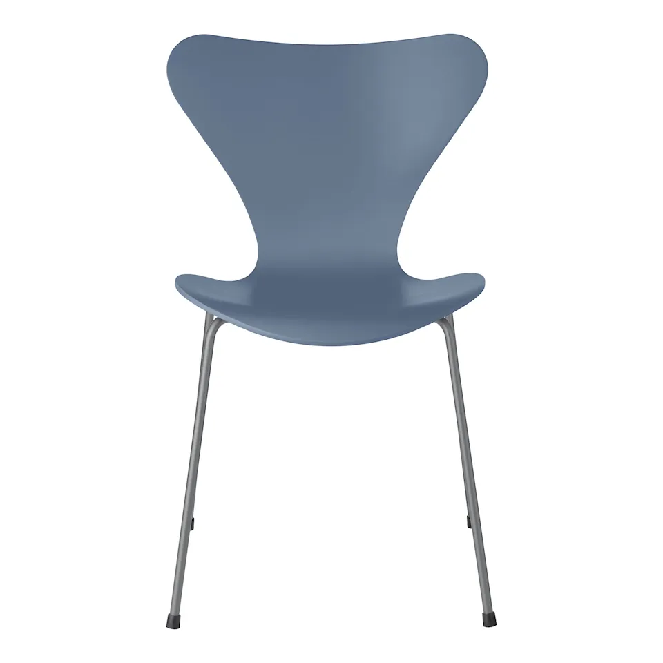 Series 7 chair 3107 beech veneer steel frame silver grey