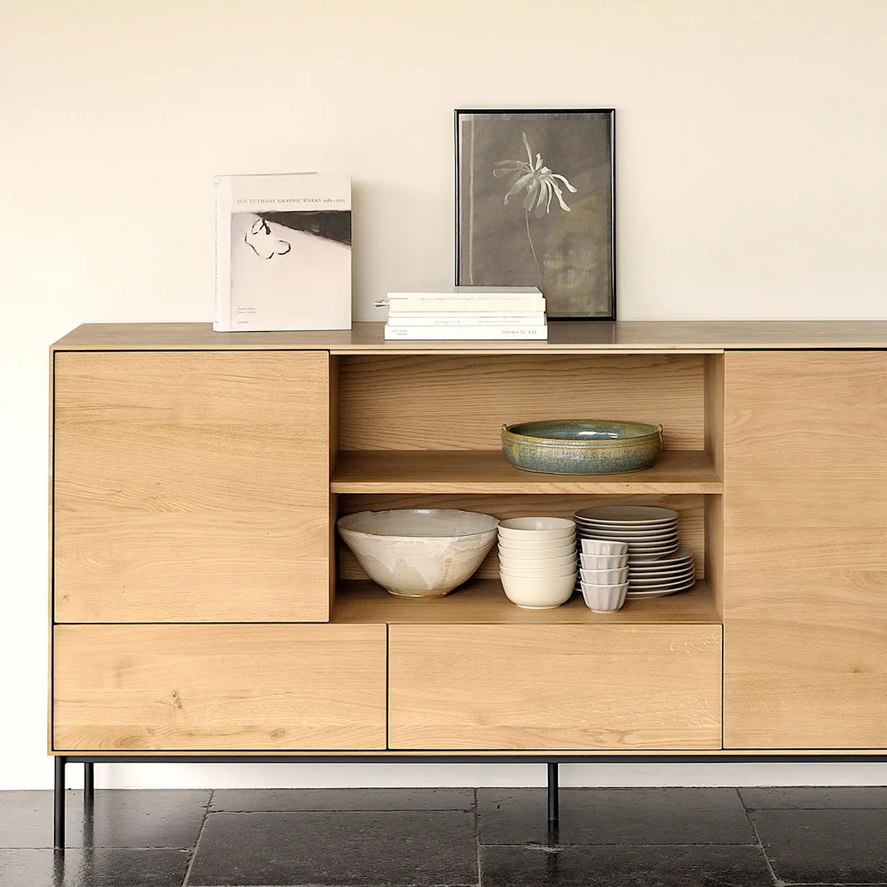 Whitebird Sideboard, Ek, 3 doors