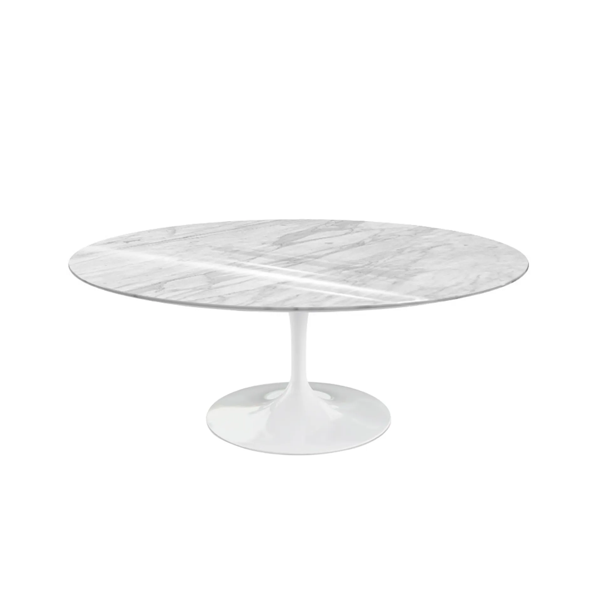 Saarinen Oval Coffee Table - White - Knoll - Eero Saarinen - NO GA