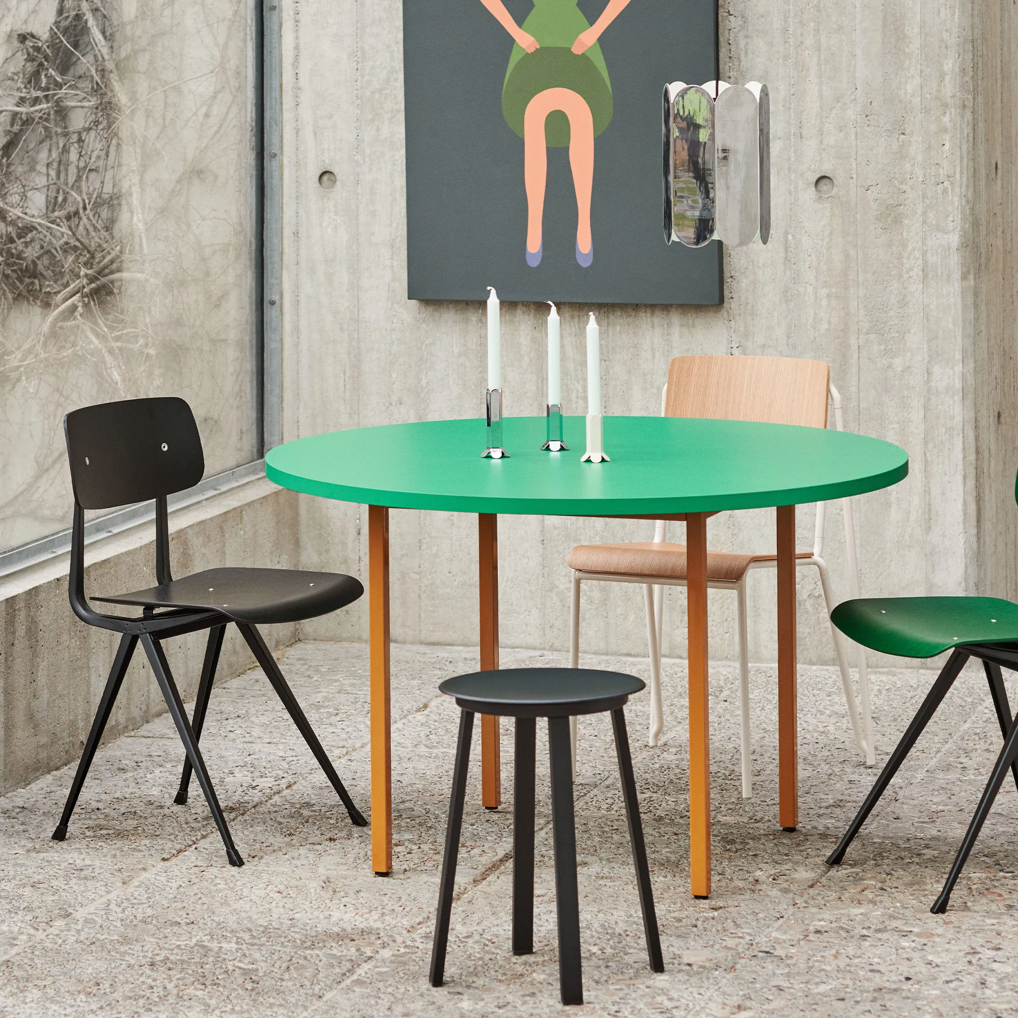 Two-Colour Table Ø120 cm - 5