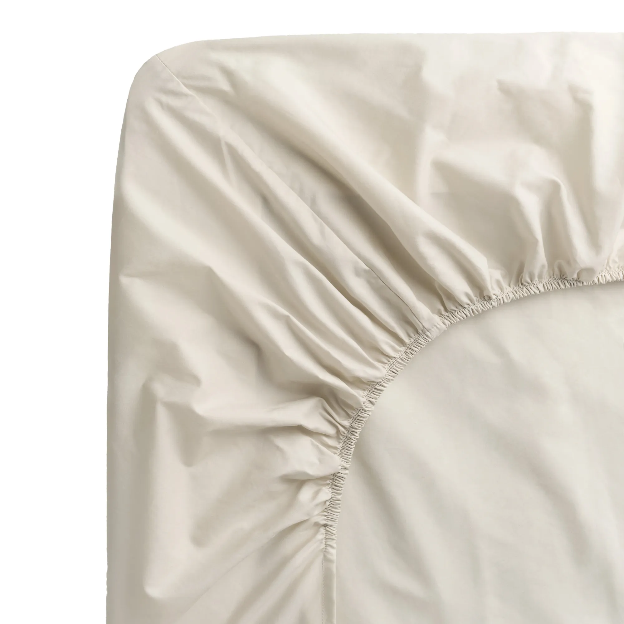 Percale Fitted Sheet Sand - 1
