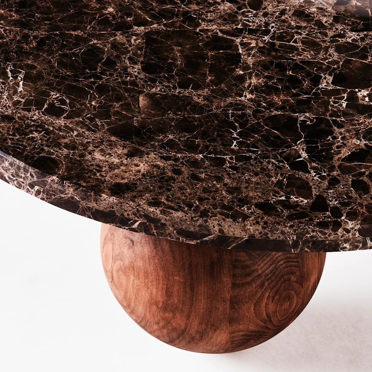 Sphere Sofa Table Round Dark Emperador