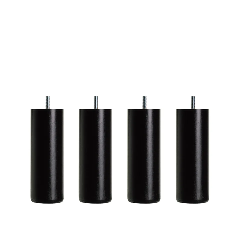 Round Leg Black - 16 cm