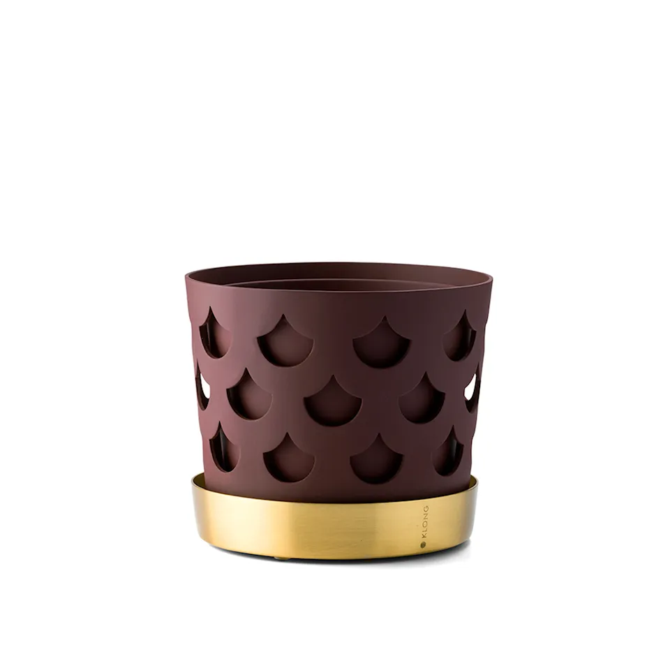 Trio Flower Pot Drop - Dark Red