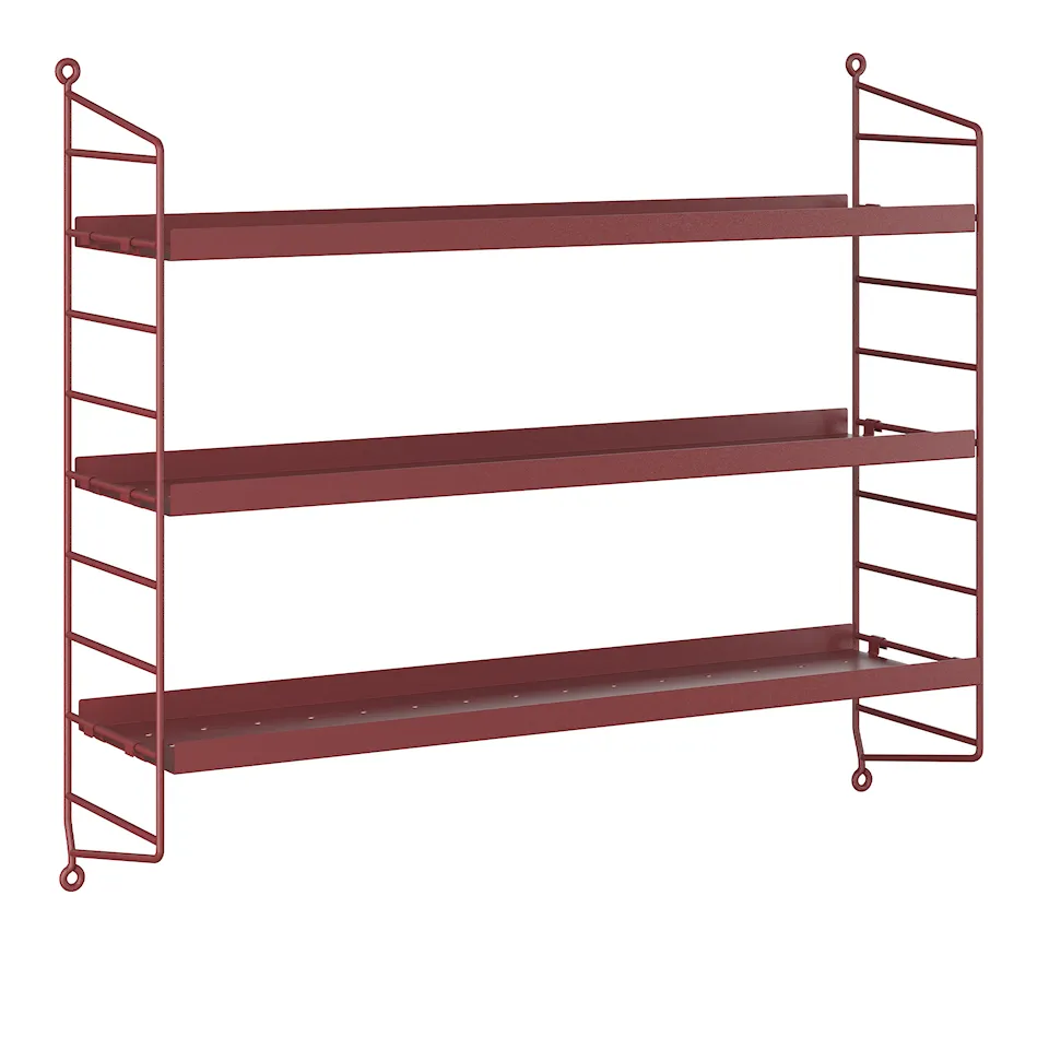 String Pocket metal oxtorgsred
