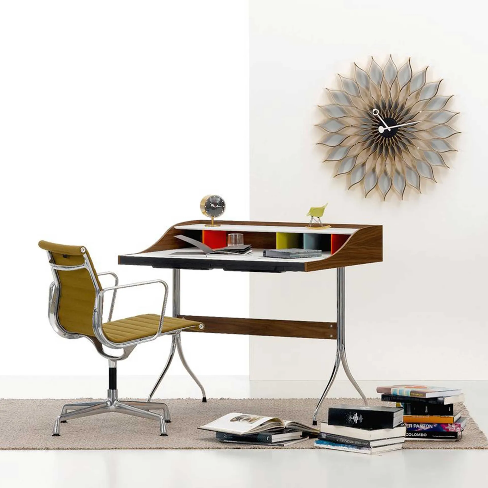 Sunflower Clock, Black/brass - Vitra - NO GA