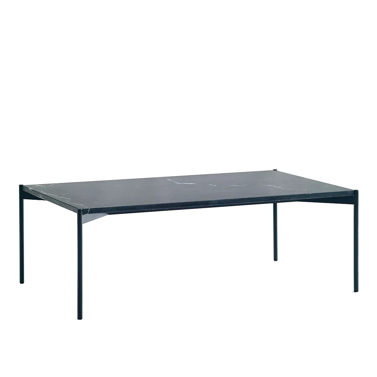 Plateau Table 100x60, Emperador Dark Marble TopBlack Standard Legs