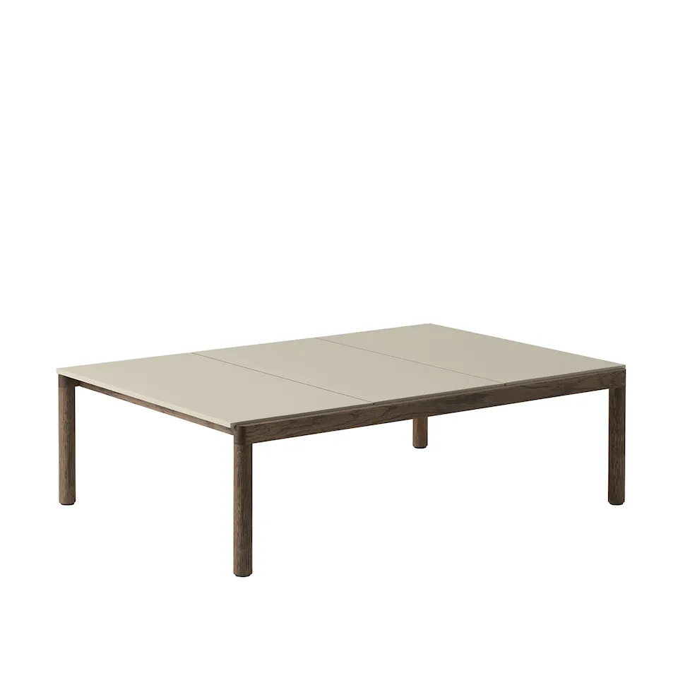 Couple Coffee Table / 120 x 84 x 35 cm - 3 Plain - Sand/Dark Oiled Oak