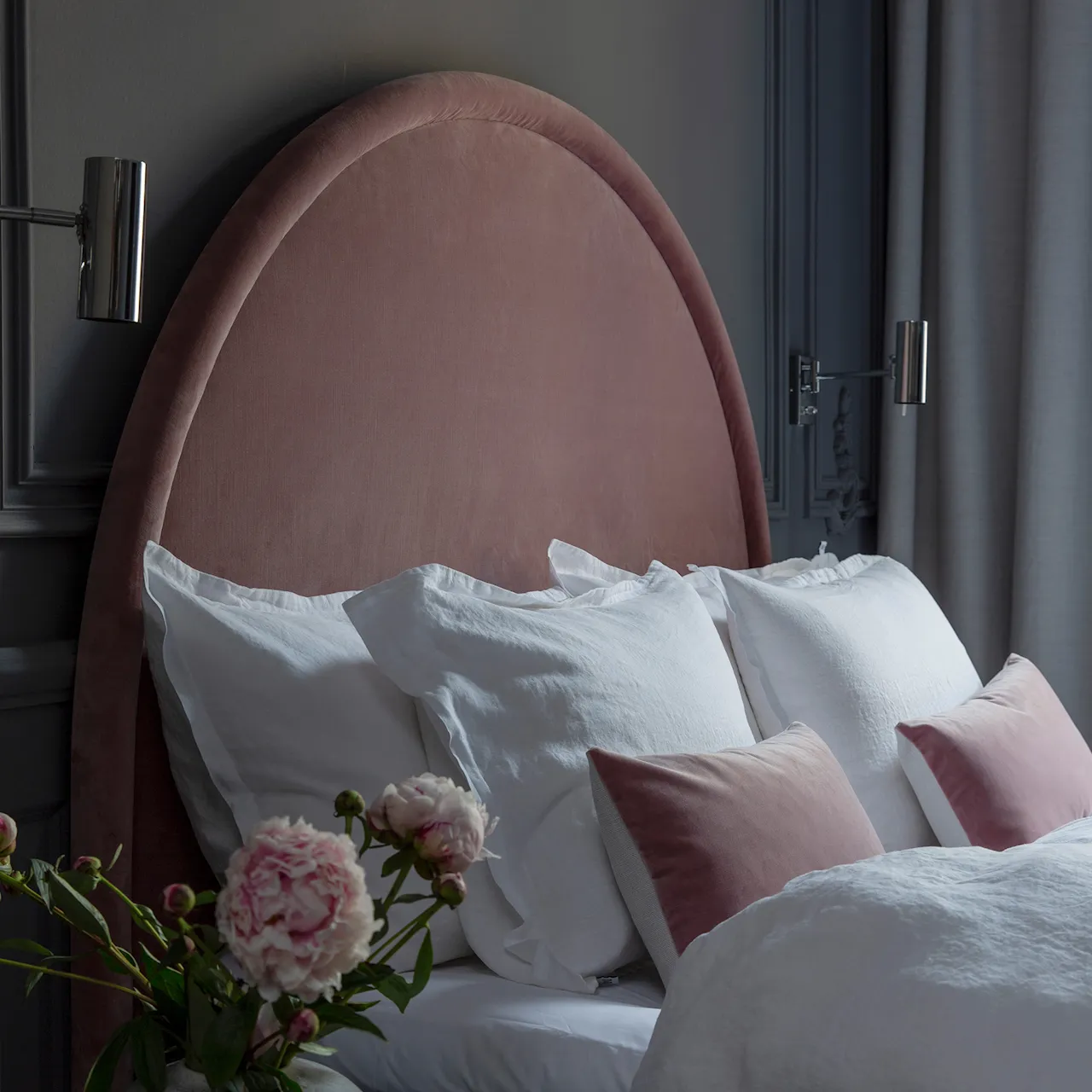 Luna Headboard Velvet Pink