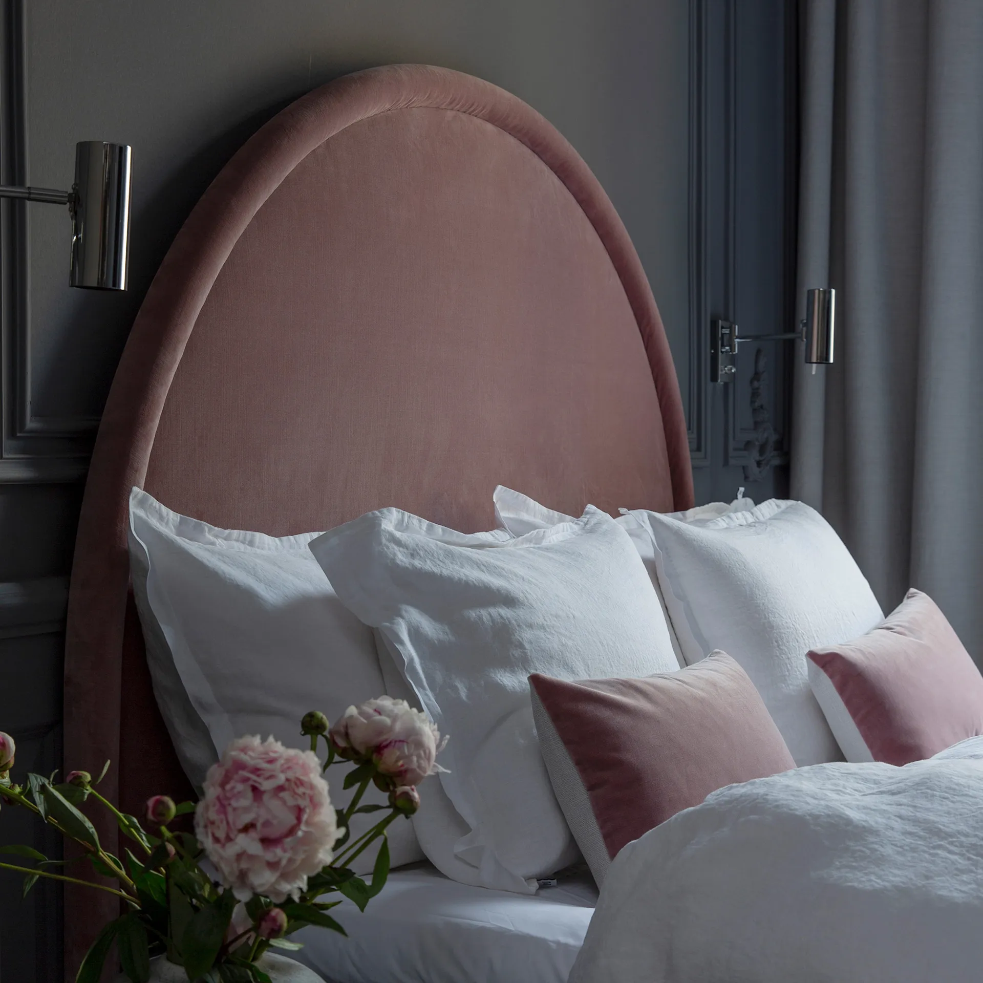 Luna Headboard Velvet Pink - Mille Notti - NO GA