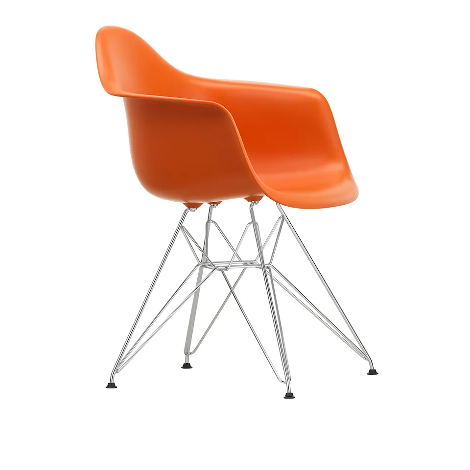 Eames RE Plastic RE Plastic Armchair DAR - 43 Rusty Orange - Chrome Base