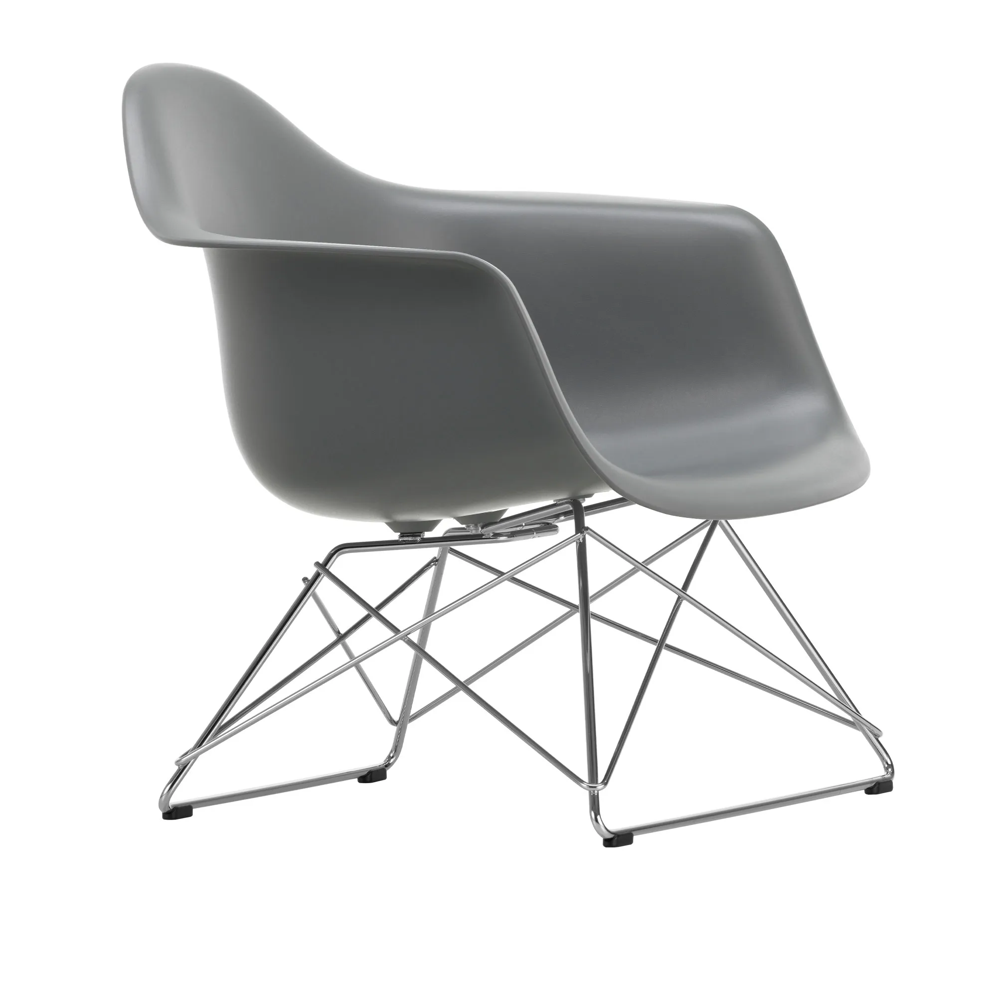 Eames RE Plastic Armchair LAR lænestol Chrome - 1