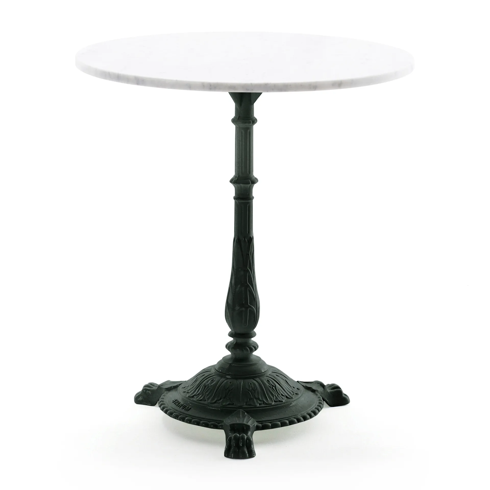 Classic Café Table White Carrara Marble/Black Lacquered Aluminium - Byarums Bruk - NO GA