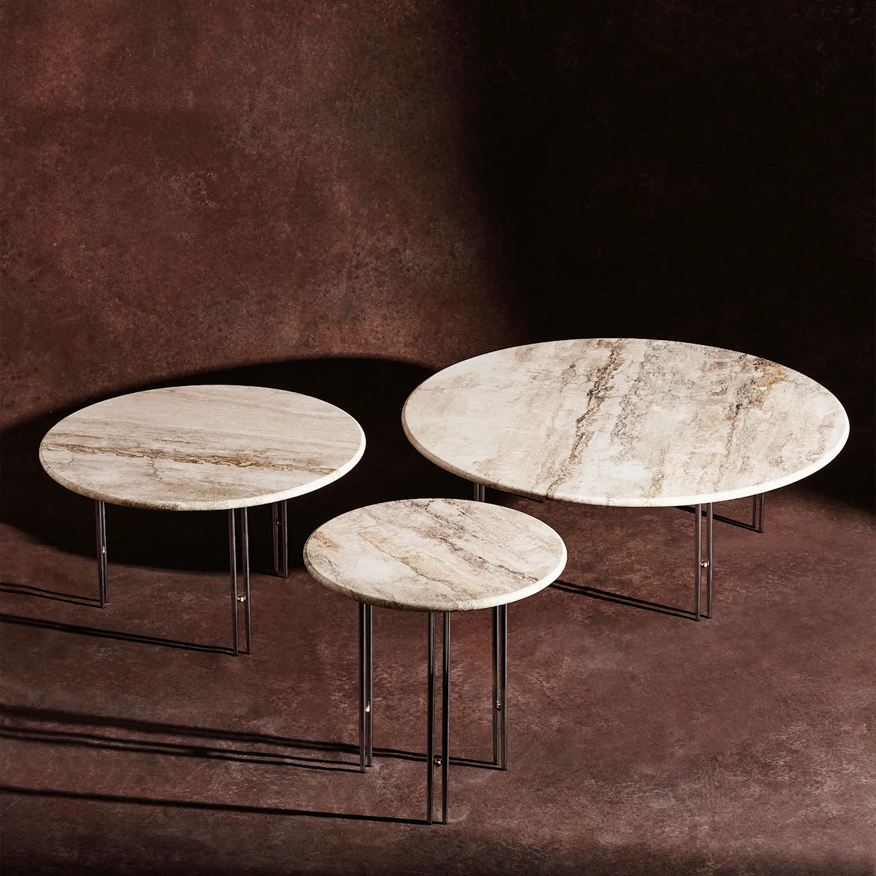 IOI Coffee Table - Round, Ø100 Top Rippled Beige