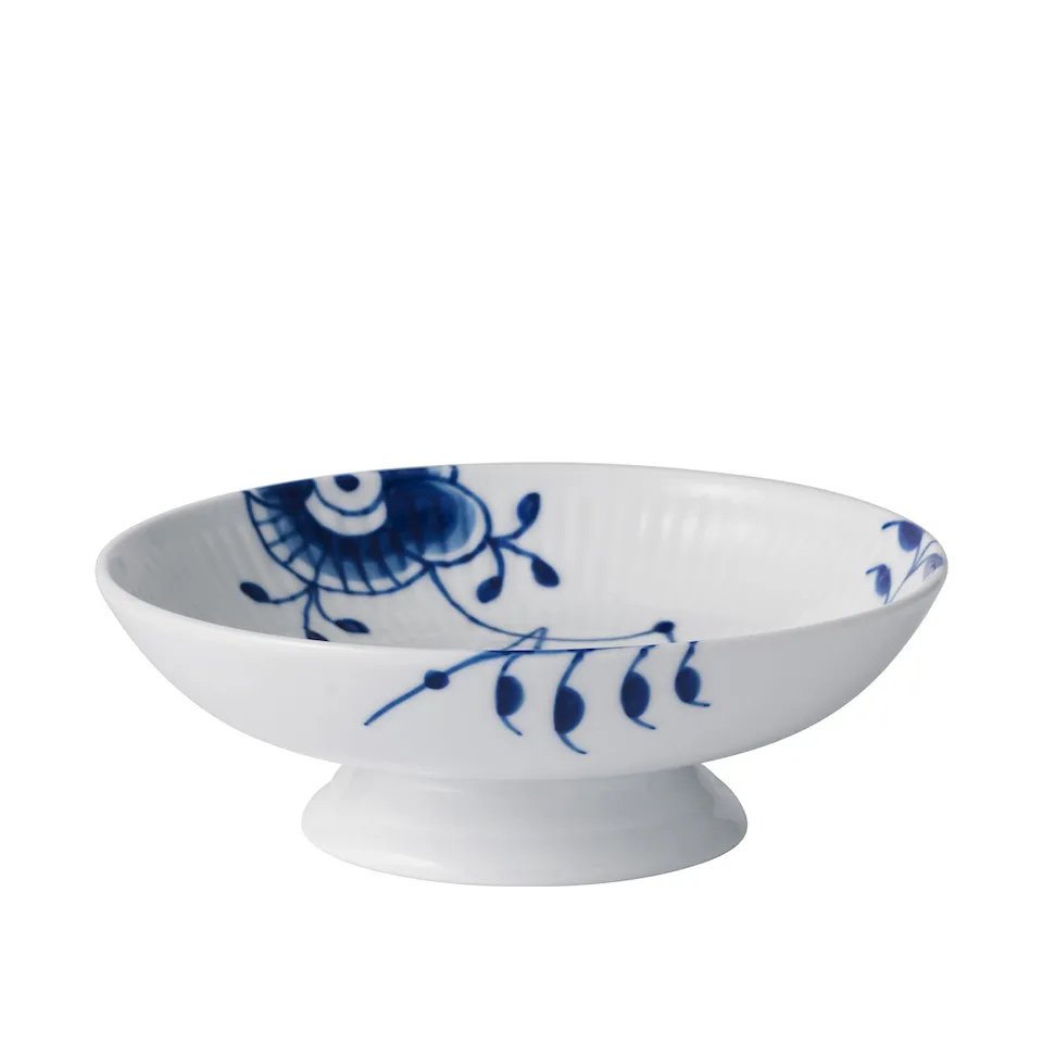 Blue Fluted Mega Footed Bowl 6 cm / Ø 17 cm