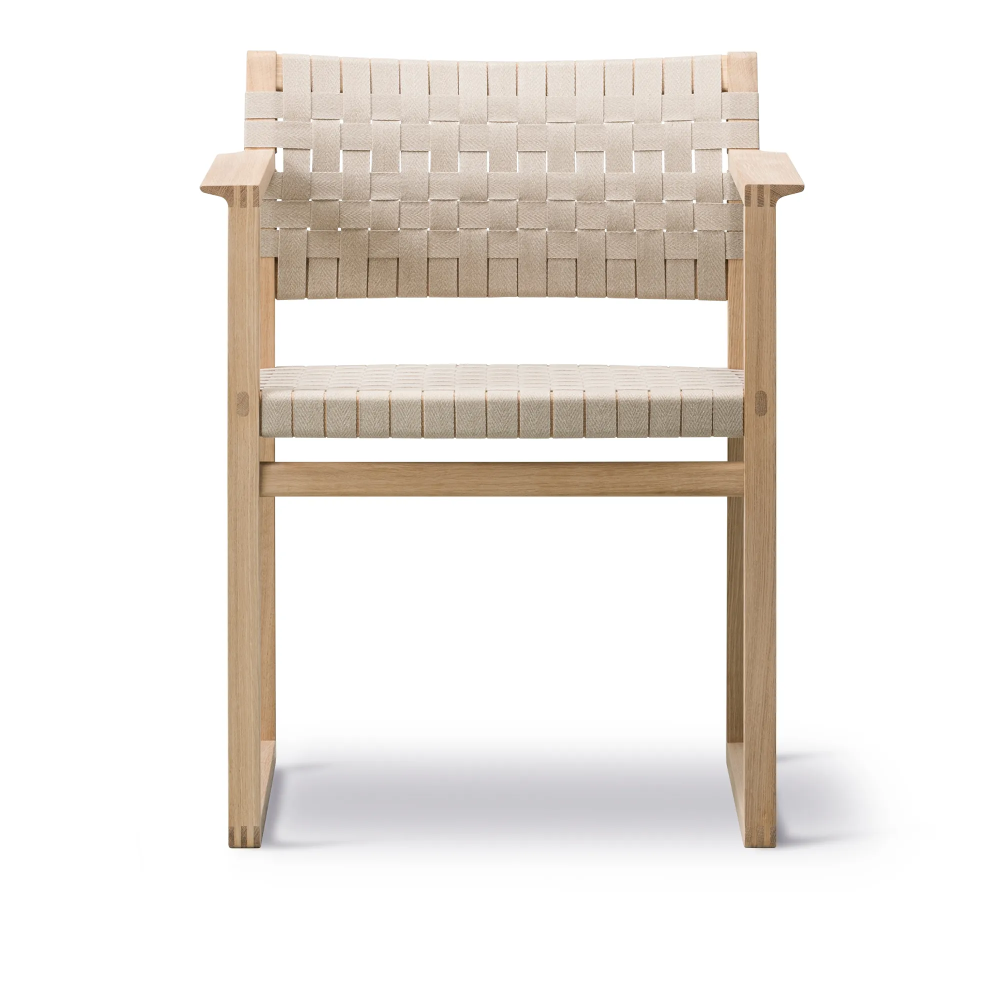 BM62 fauteuil gevlochten linnen stof - 1