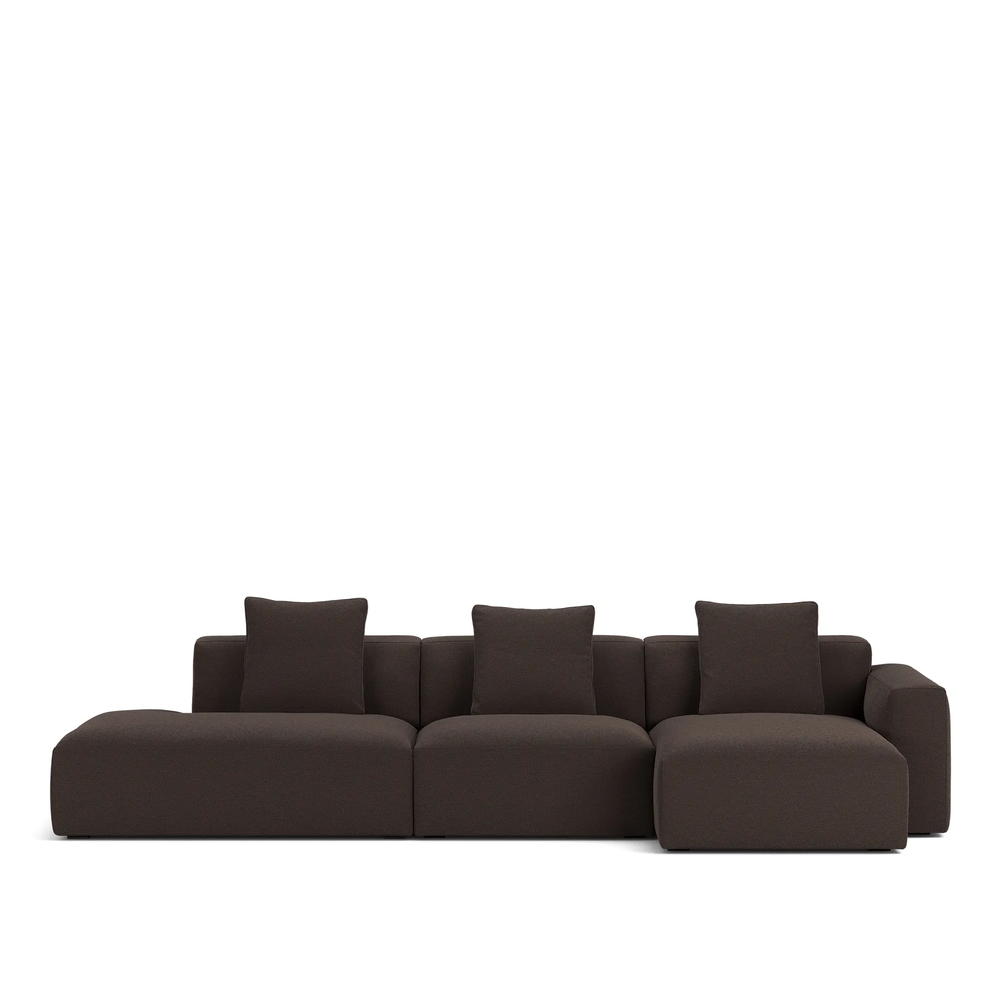 Brick 3-Seater Chaise Lounge Open End Left - 10