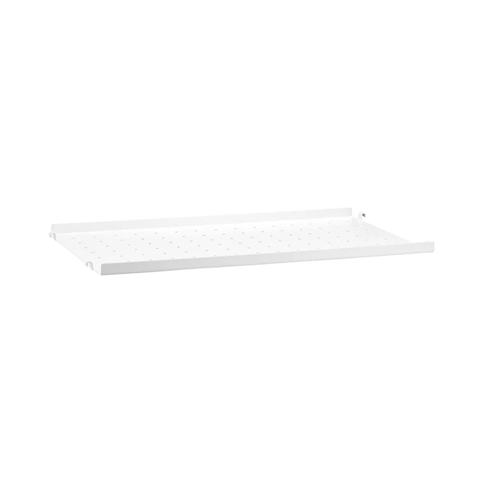 Metal shelf 58x30cm låg kant white