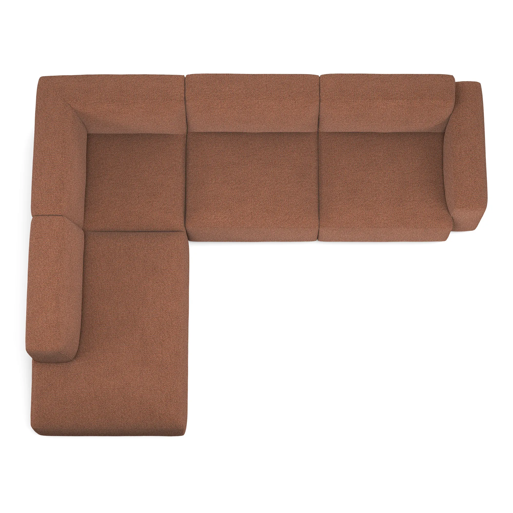 Brick 4-Seater Corner Open End Left - 9