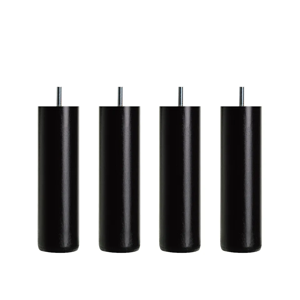 DUX Inspiration bed legs round black 4-pack