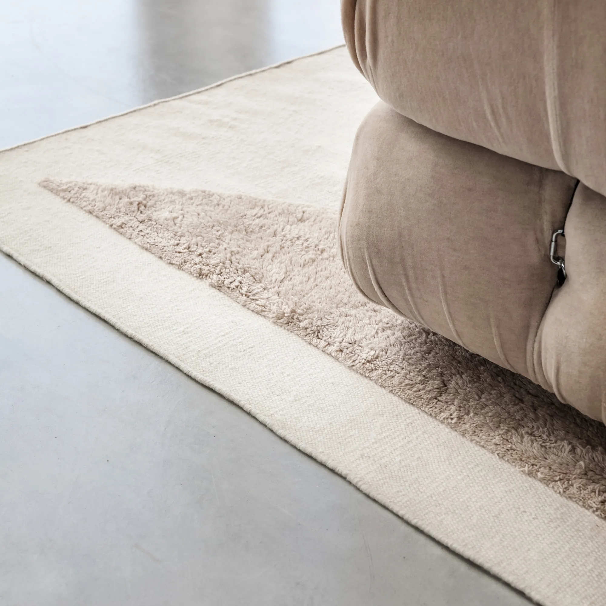 Untitled 2 Cream/Almond Wool Rug - 7