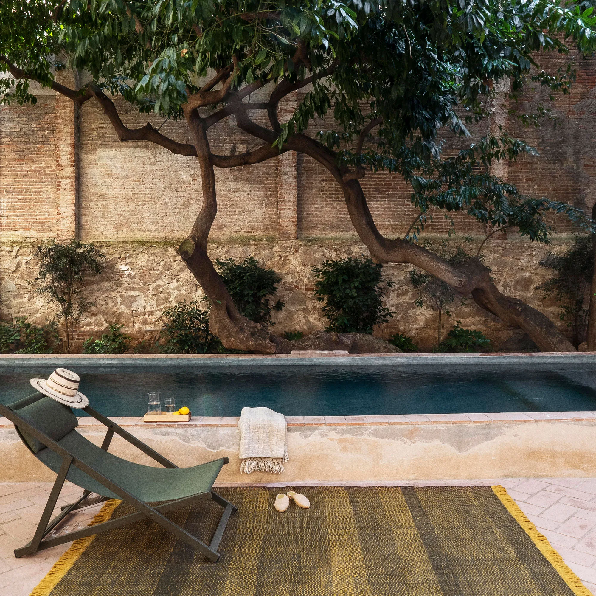 Tres Outdoor Texture Mustard Rug - 3