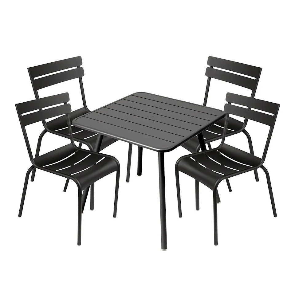 Luxembourg dining set four-legged table & 4 chairs