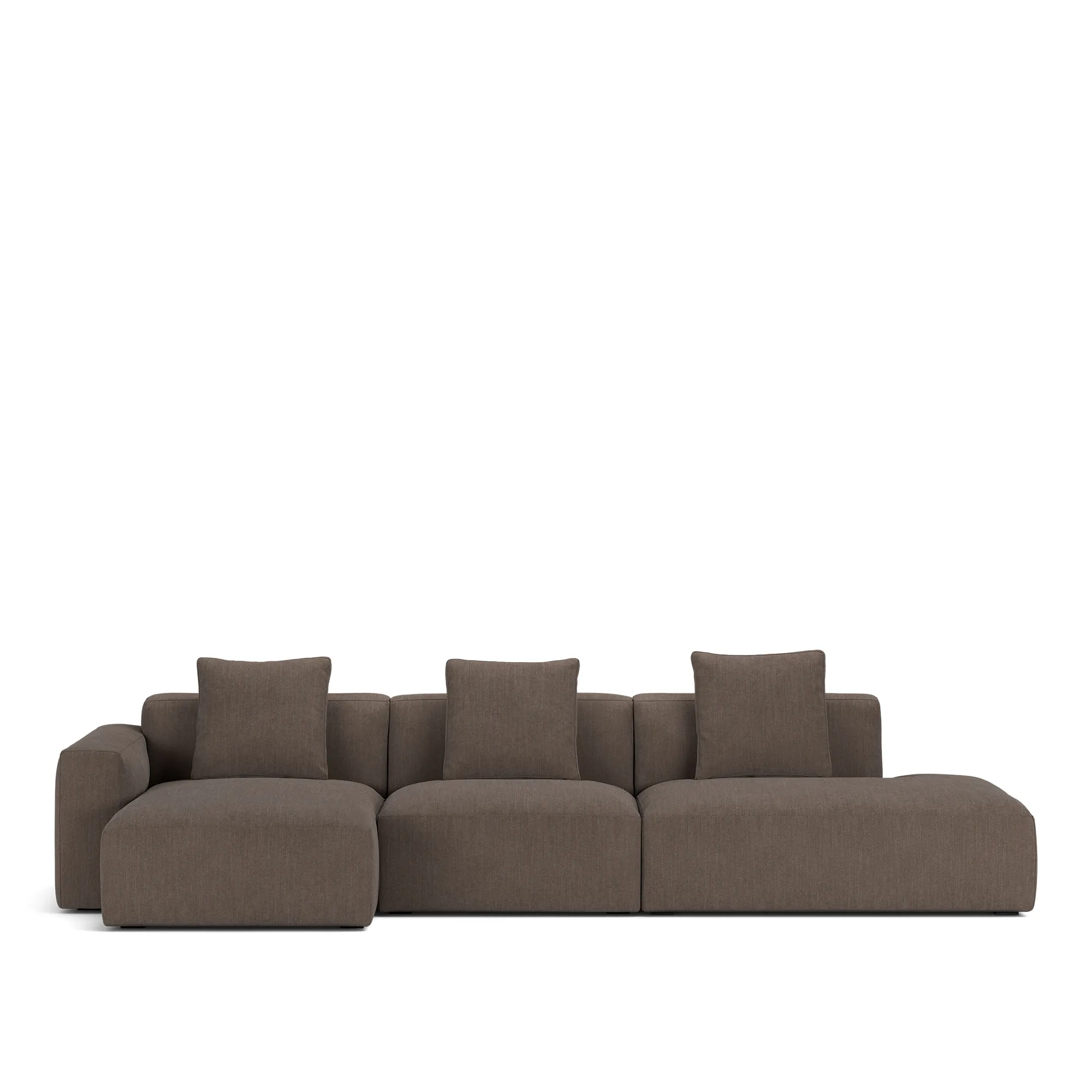 Brick 3-Seater Chaise Lounge Open End Right - 10