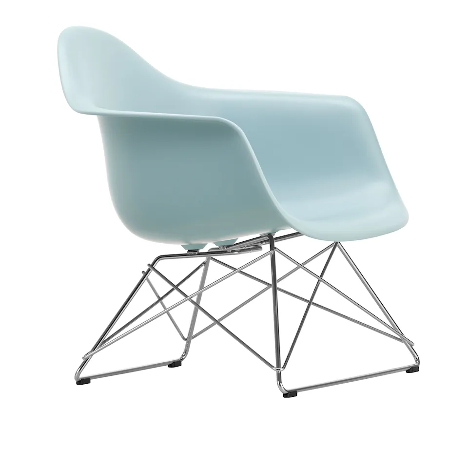 Eames RE Plastic Armchair LAR - 23 Ice Grey - Chrome Base