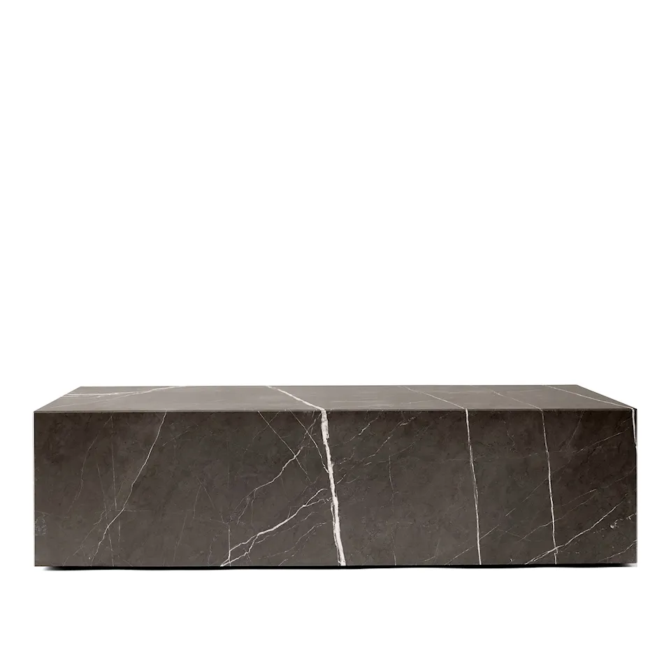 Plinth Low Brown Grey Marble