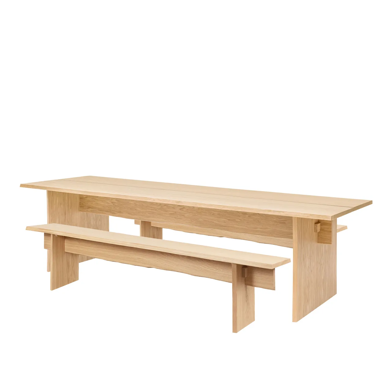 Bookmatch Table 275 cm + Benches - Walnut