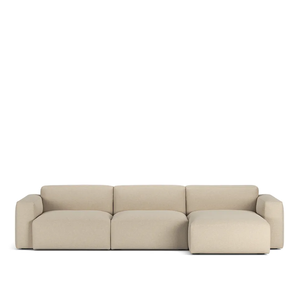 Brick 3-zitsbank met chaise longue rechts